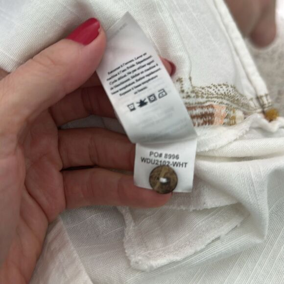 Faherty 100% organic cotton mini dress small s white - Picture 7 of 8